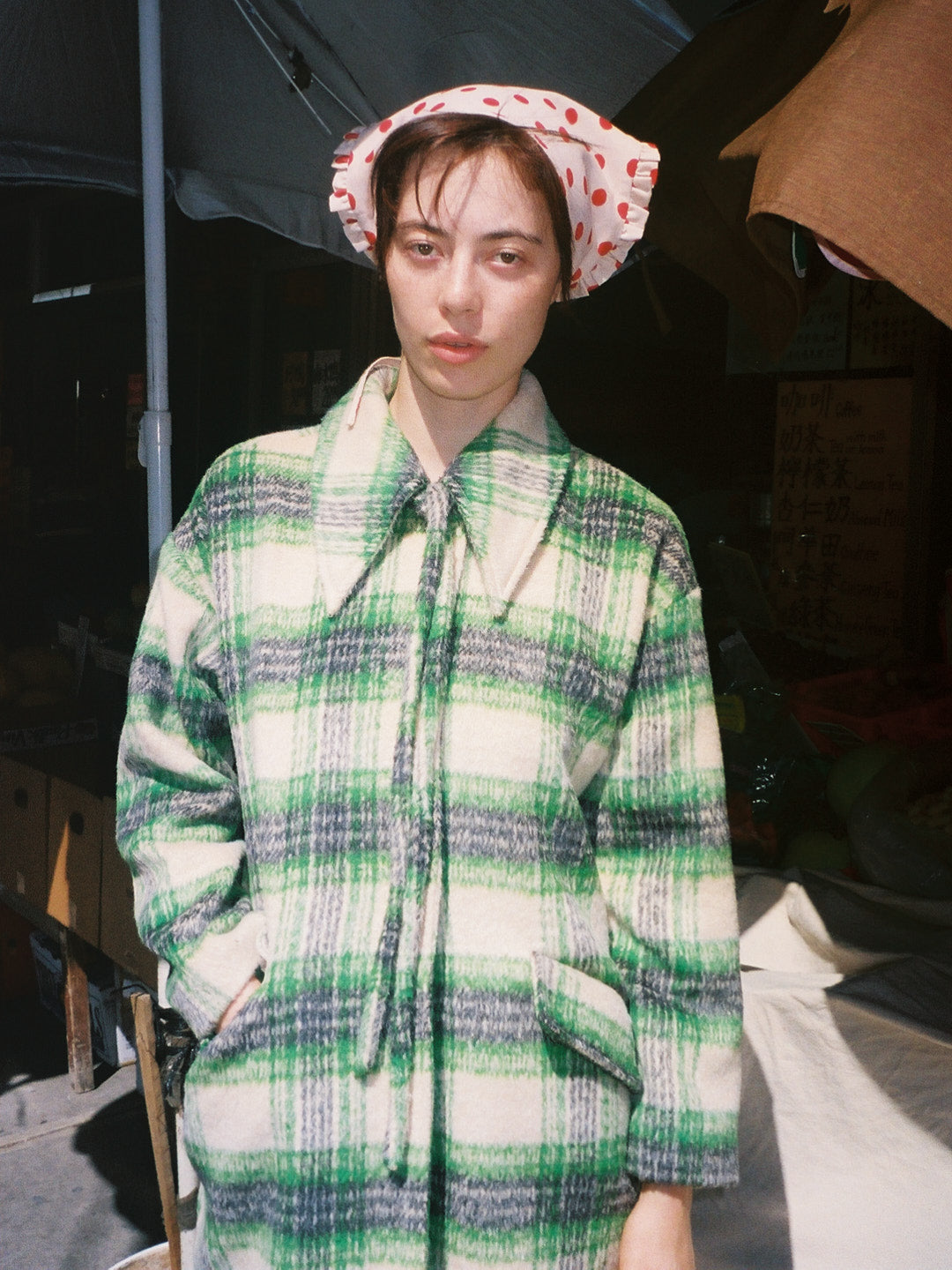 Chelsea Coat - Moss Plaid