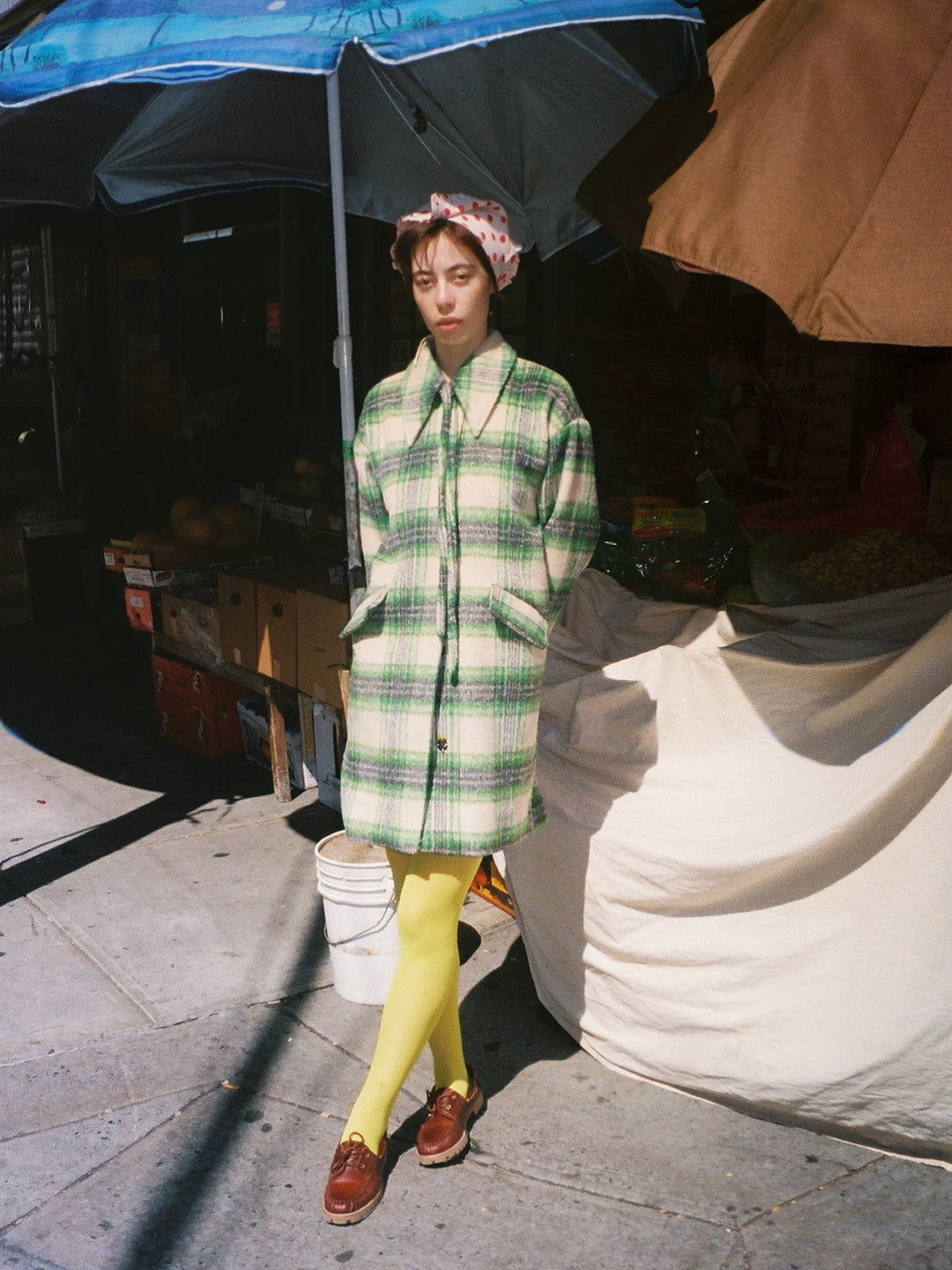 Chelsea Coat - Moss Plaid