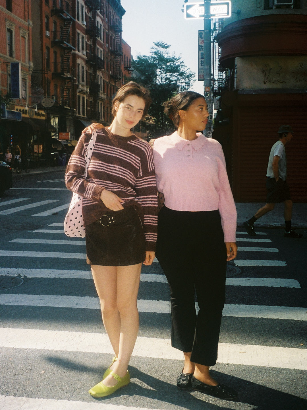 Bronte Sweater - Mocha & Ballet Pink