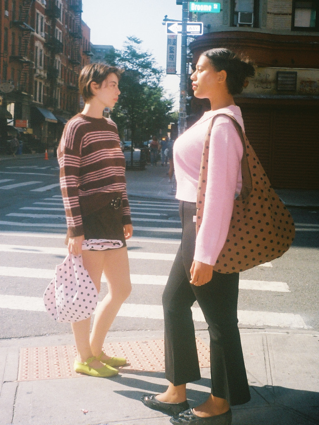 Vera Tote Bag - Brown Dot