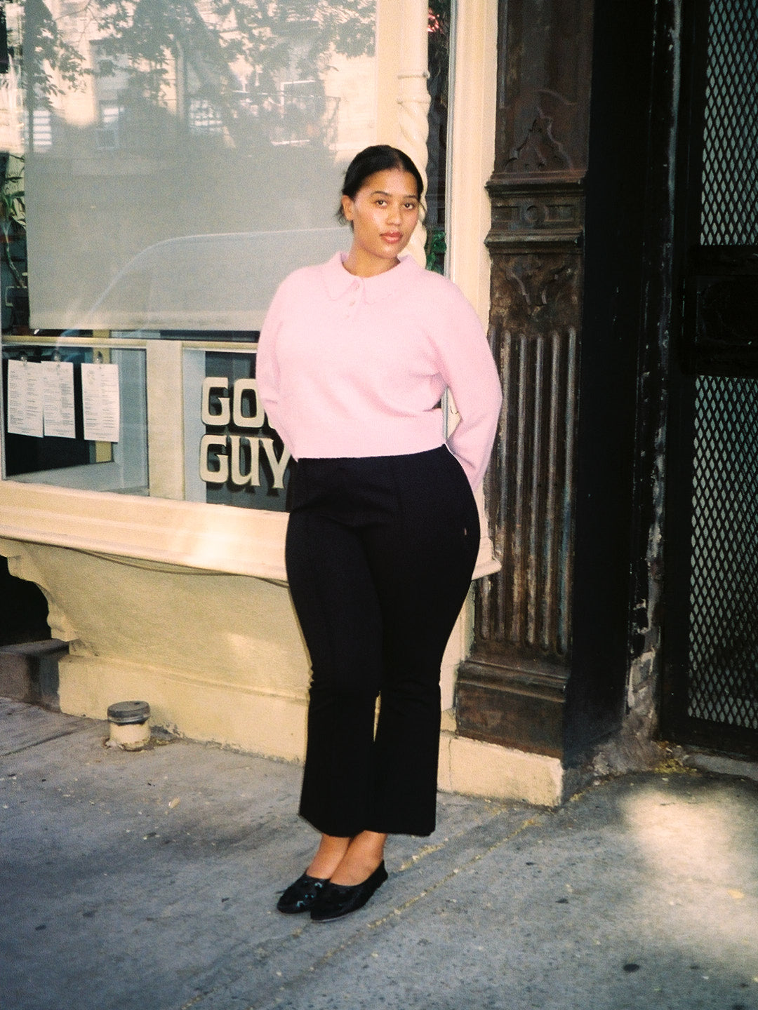 Posey Polo Sweater - Ballet Pink