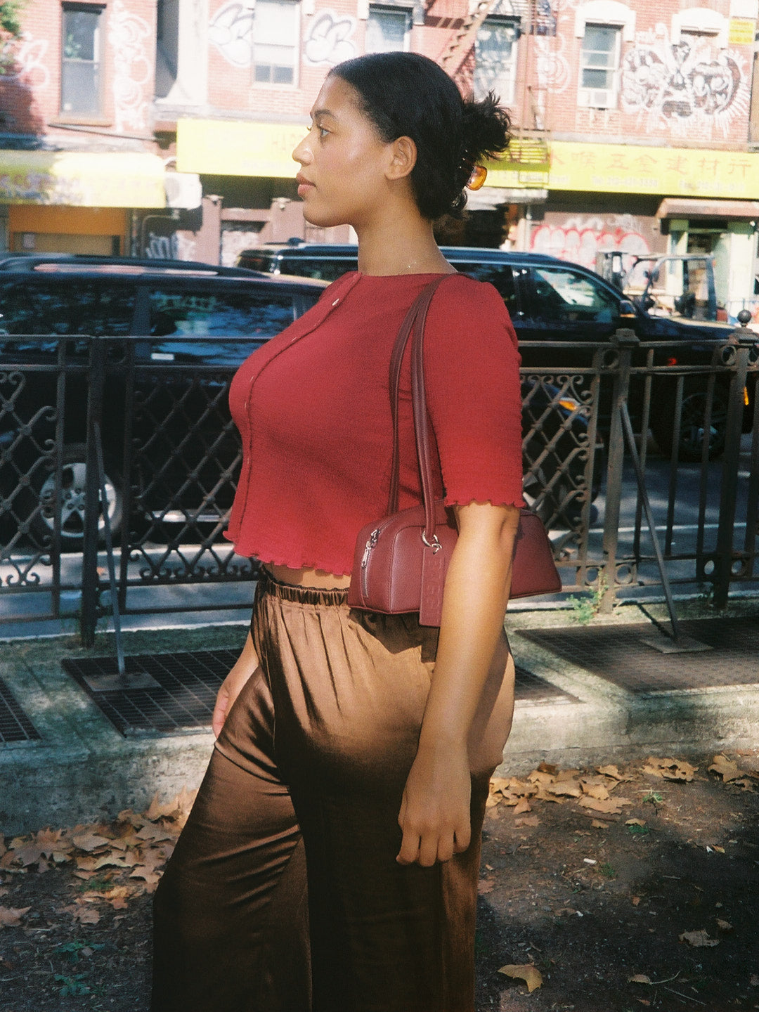 Summer Short Sleeve Top - Merlot