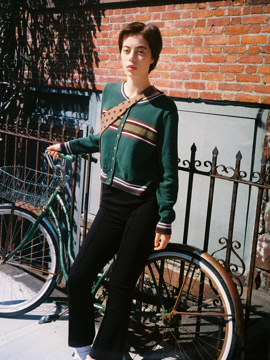 Odessa Cardi - Moss Stripe