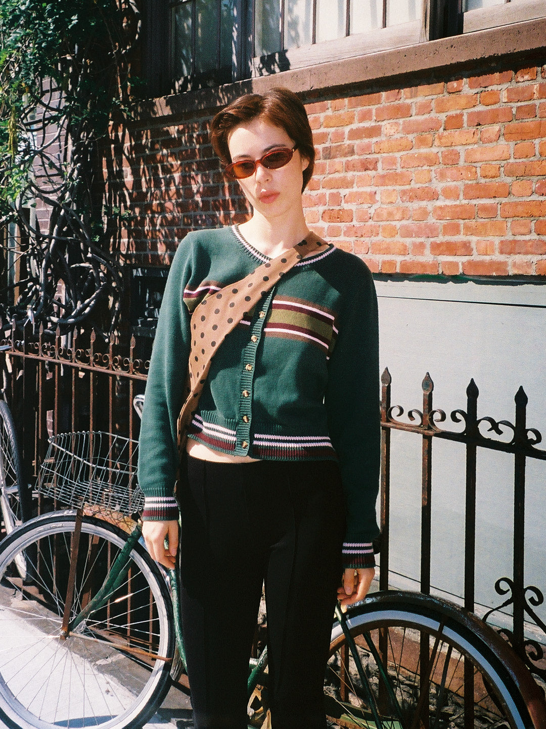 Odessa Cardi - Moss Stripe