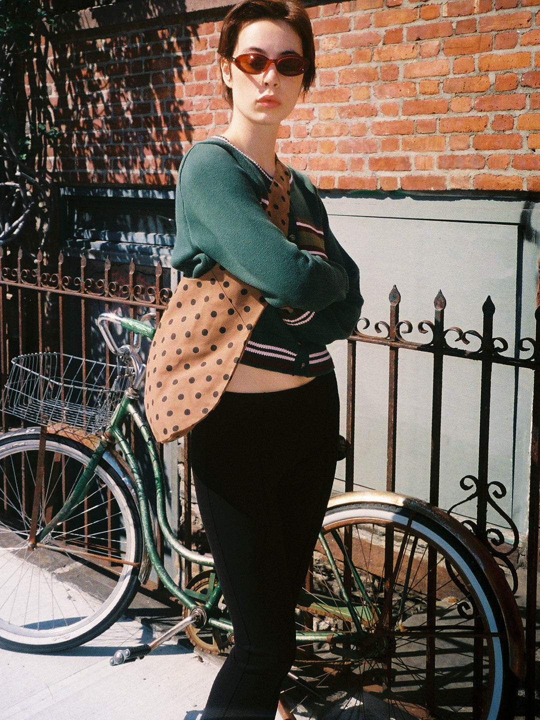 Vera Tote Bag - Brown Dot