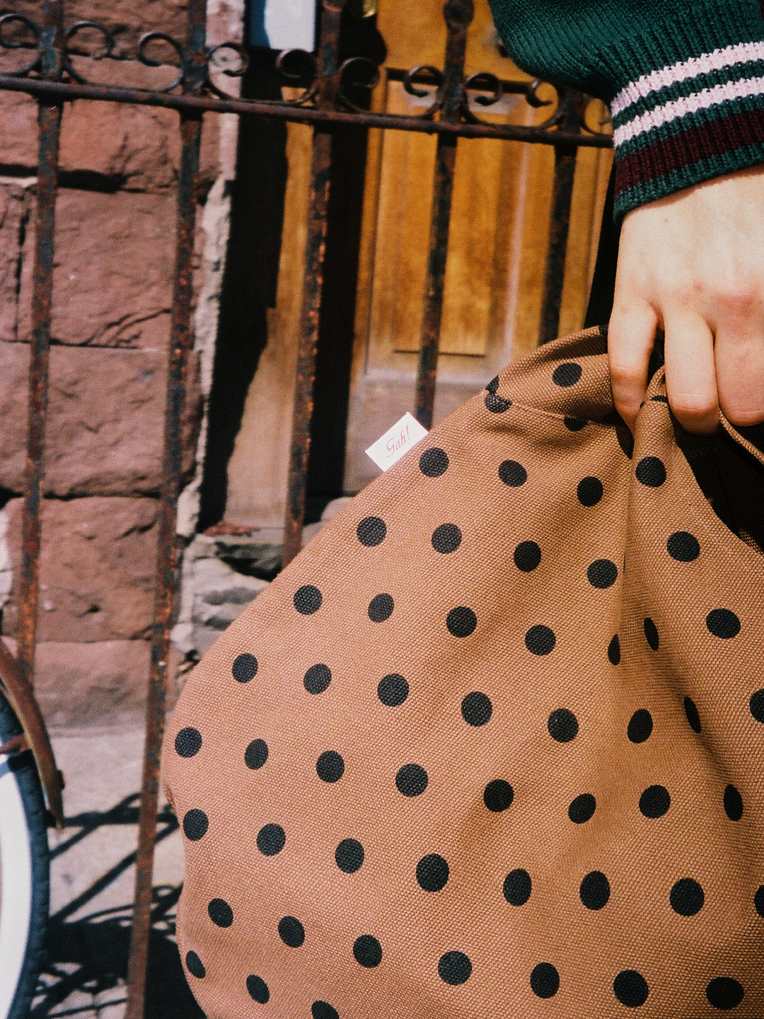 Vera Tote Bag - Brown Dot