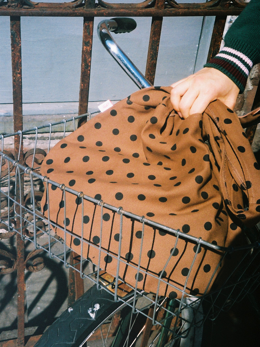 Vera Tote Bag - Brown Dot