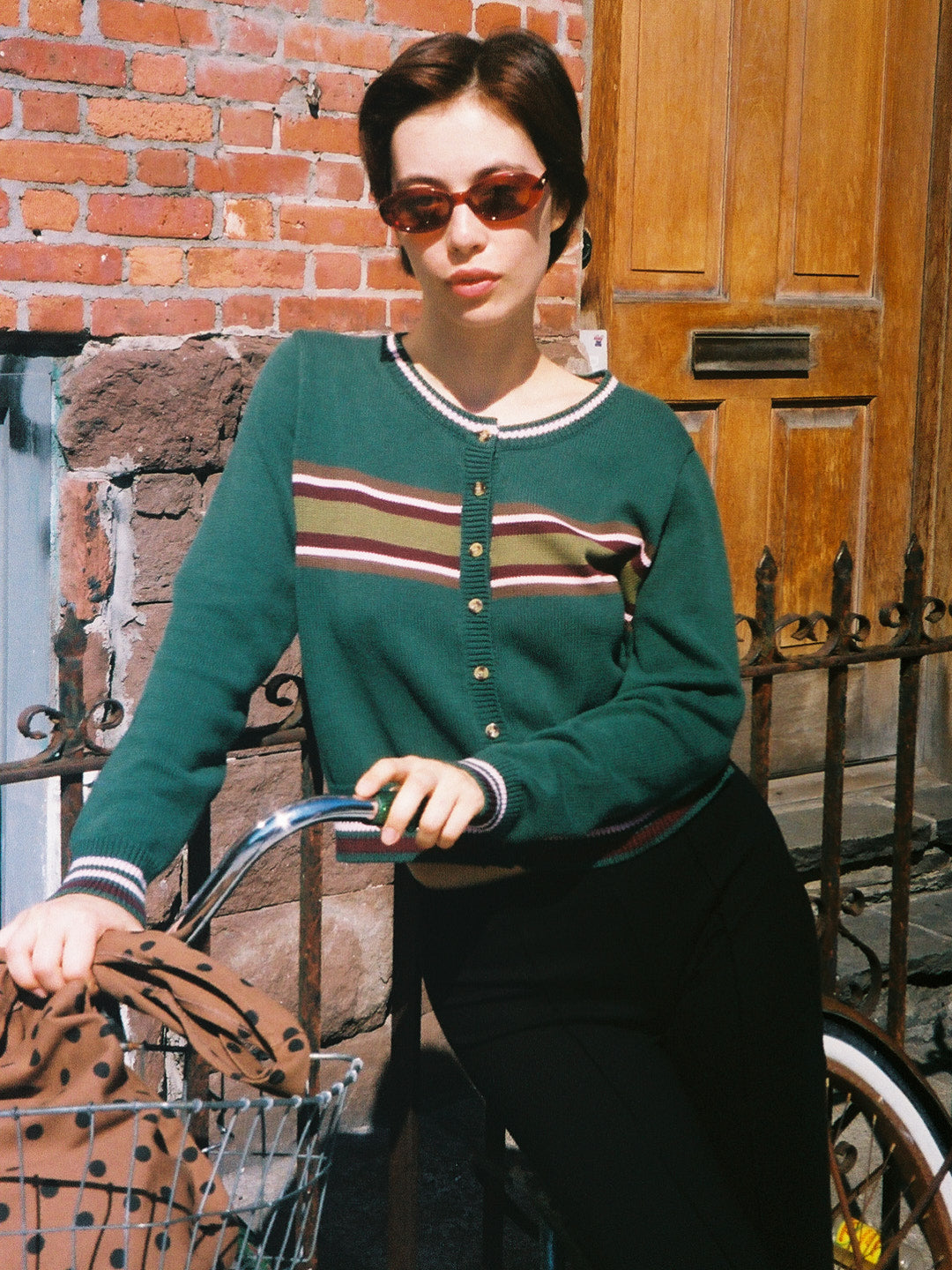 Odessa Cardi - Moss Stripe