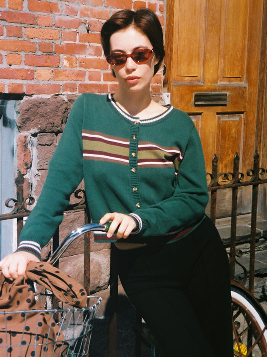 Odessa Cardi - Moss Stripe