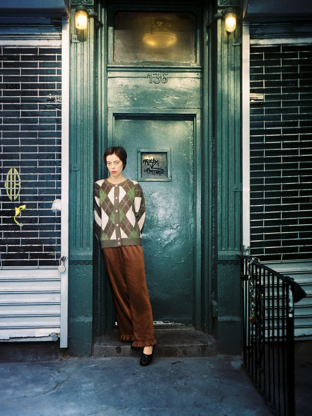 Liora Ruffle Pant - Chocolate