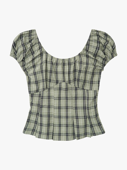 Pat Top - Moss Plaid