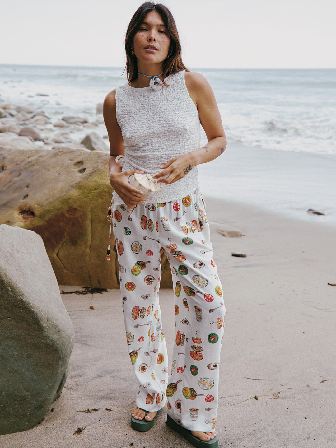 Nora Pant - Caviar Dreams White