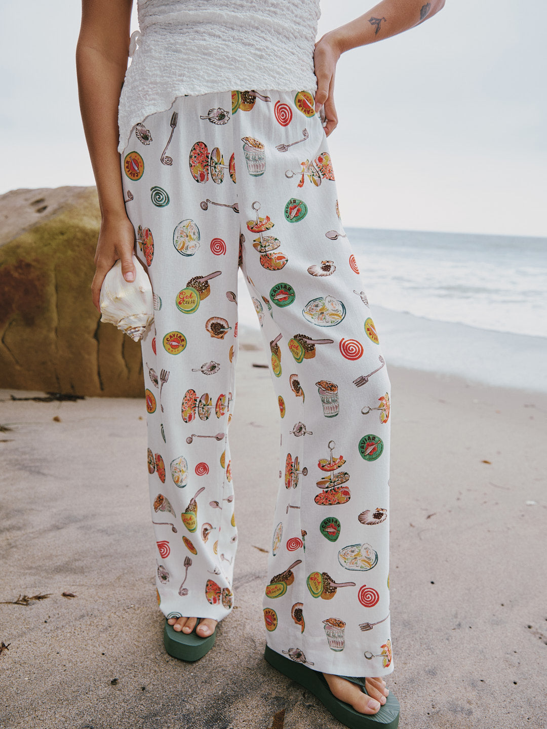 Nora Pant - Caviar Dreams White