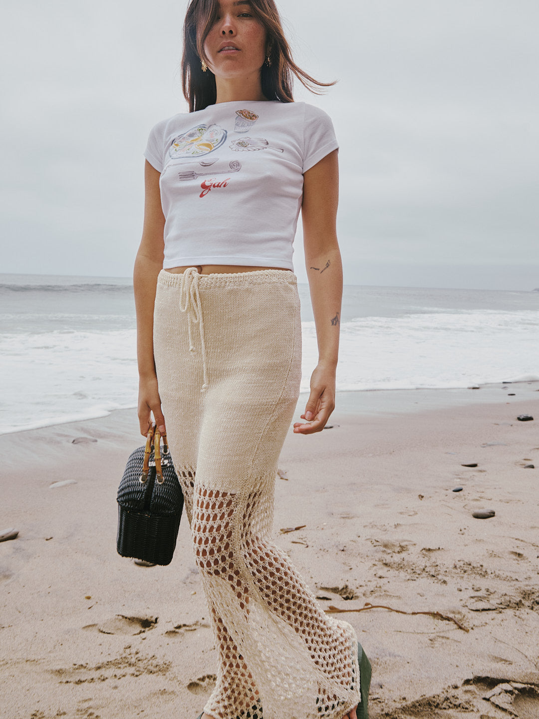Elea Tricot Skirt - Ecru – Lisa Says Gah