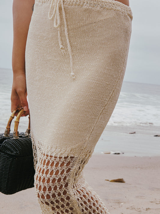 Elea Tricot Skirt - Ecru