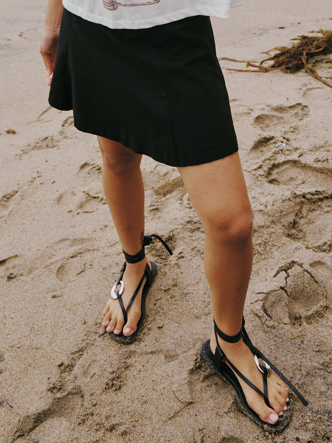 Morosia Leather Sandals - Black