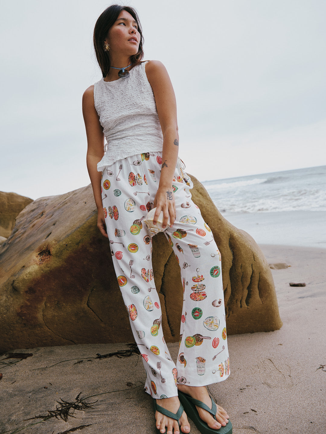 Nora Pant - Caviar Dreams White