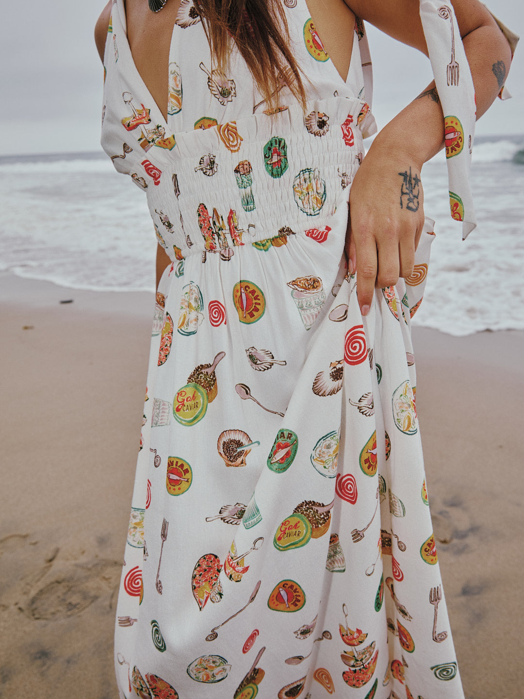 Monroe Dress - Caviar Dreams White