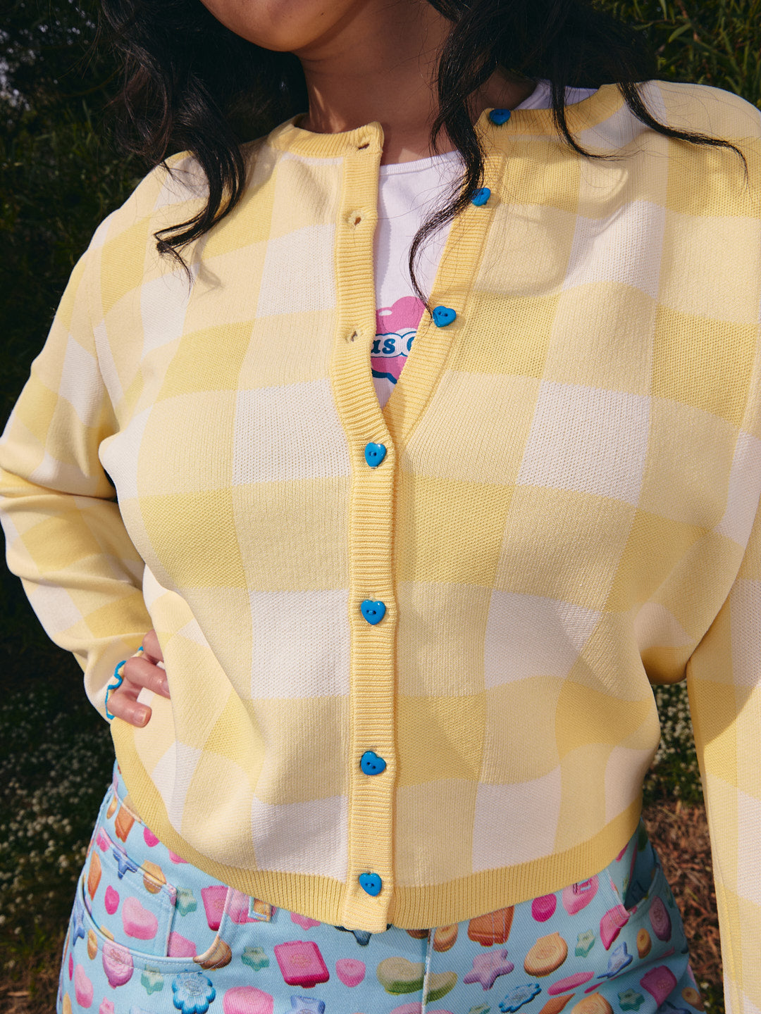 Amber Gingham Cardi - Polly Pocket™ Yellow