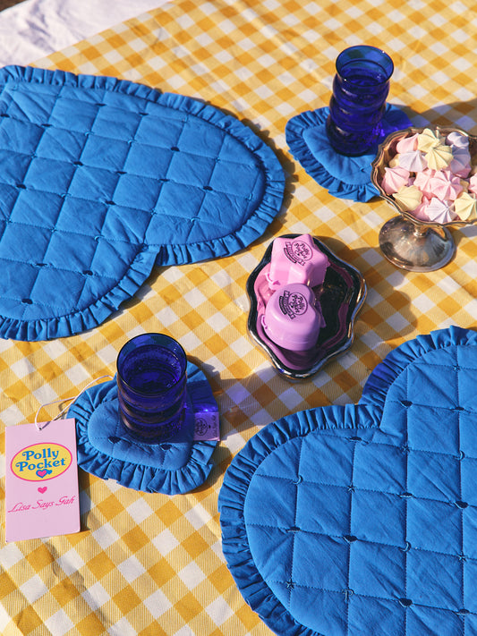 Quilted Coaster Set - Polly Pocket™ Blue