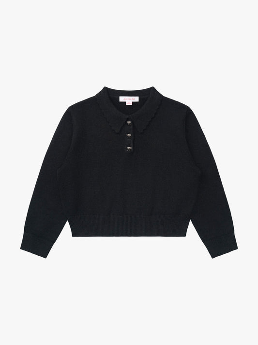 Posey Polo Sweater - Black