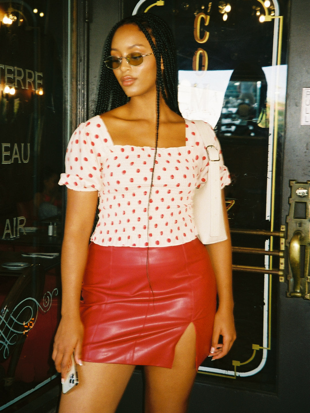 Macey Skirt - Cherry Red