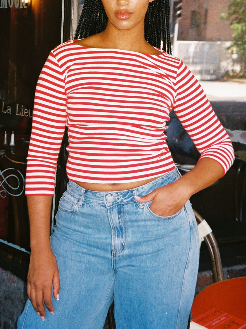 Nia Top - Scarlett Stripe