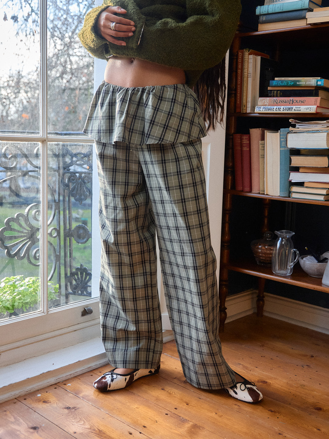 Renee Pant - Moss Plaid – Lisa Says Gah Renee Pant - Moss Plaid – Lisa Says Gah