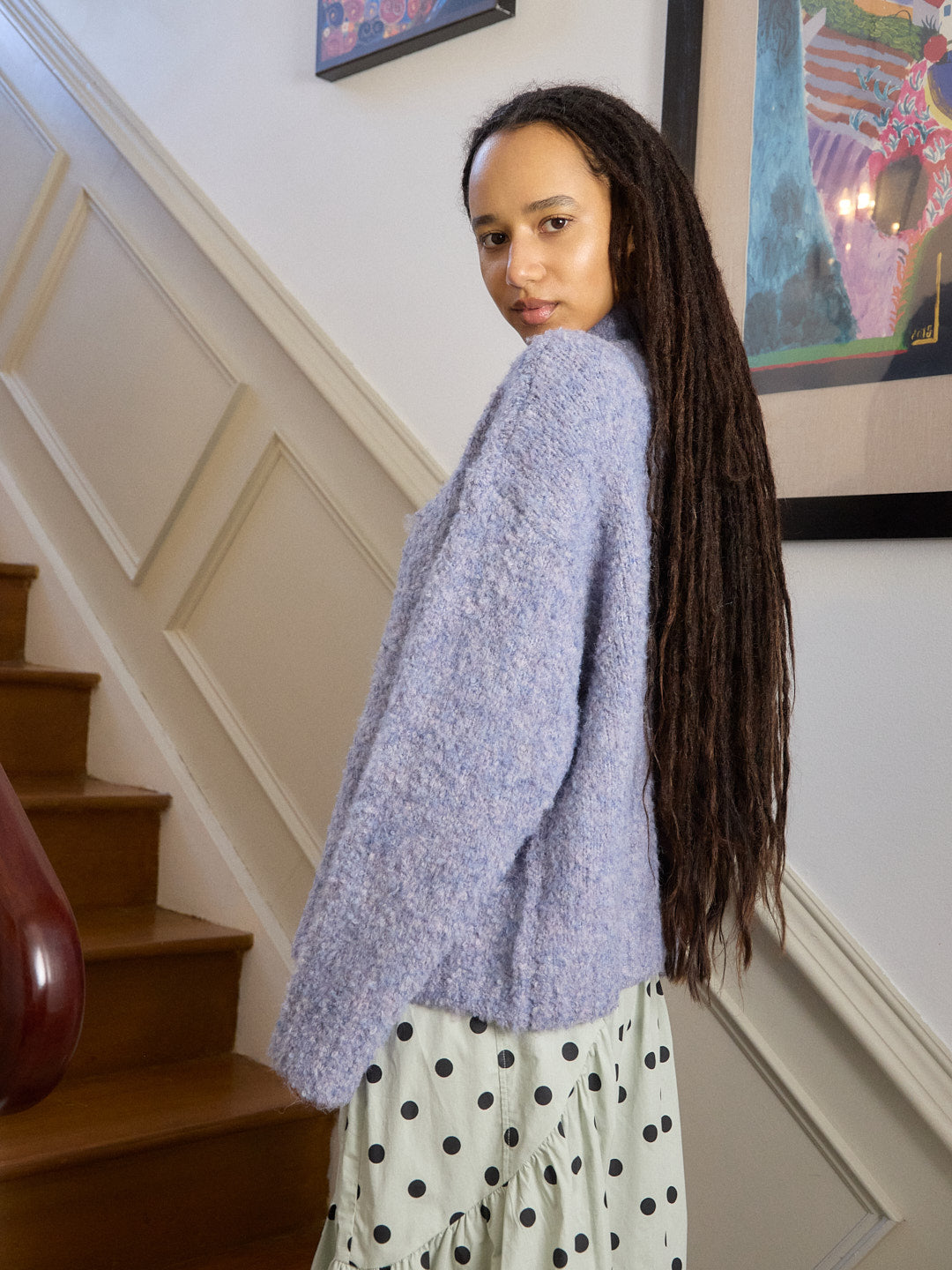 Gemma Zip Up - Cornflower