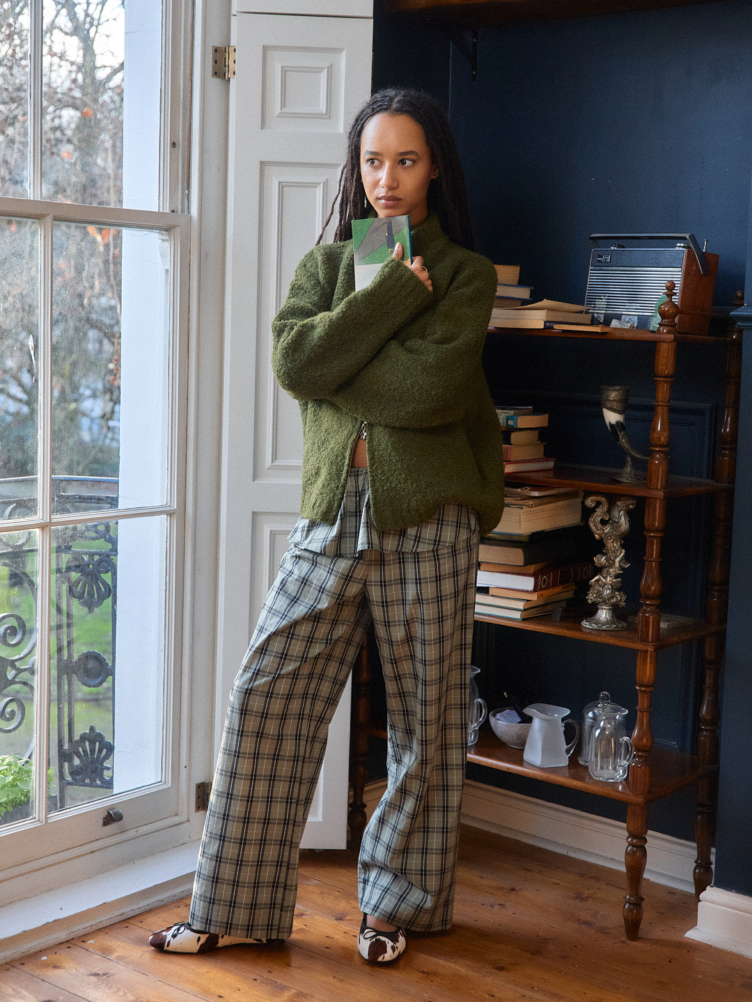Renee Pant - Moss Plaid – Lisa Says Gah Renee Pant - Moss Plaid – Lisa Says Gah