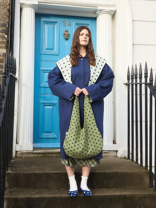 Vera Tote Bag - Moss Dot