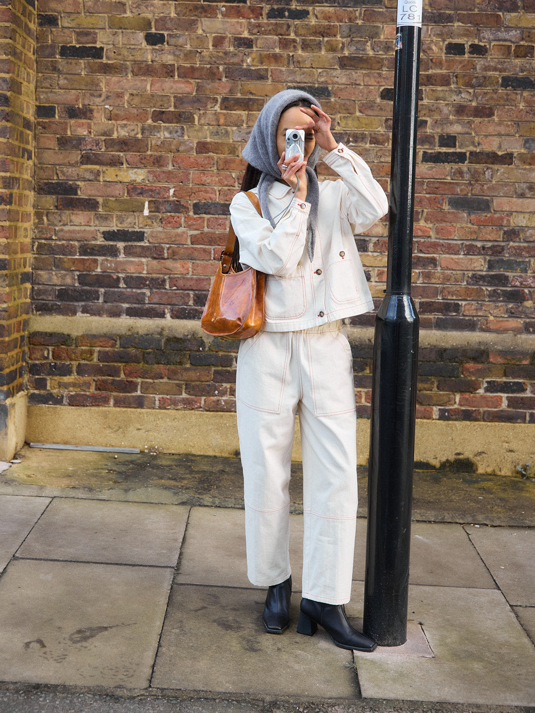Daphne Jacket - Cream/Red