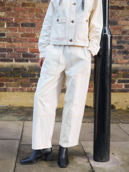 Rei Pant - Cream/Red