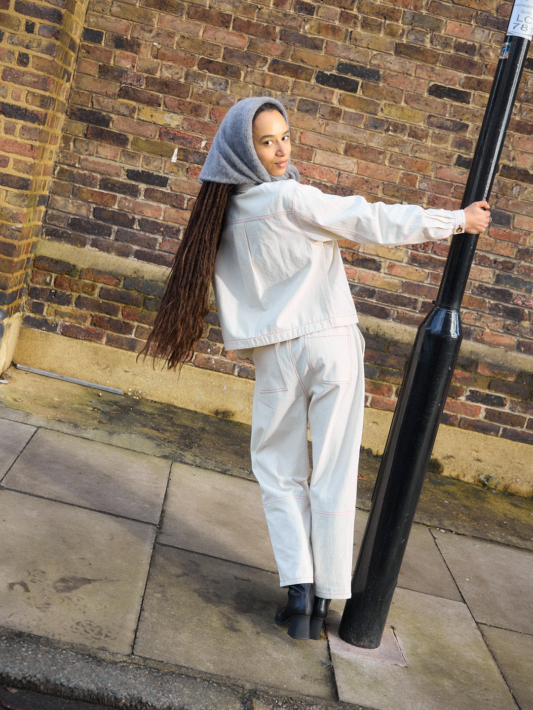 Daphne Jacket - Cream/Red