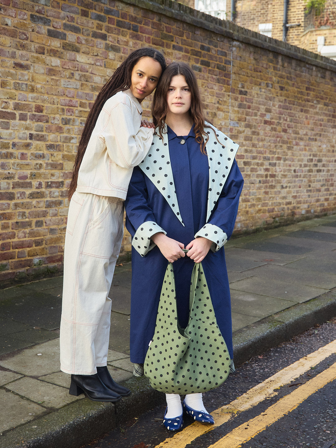 Vera Tote Bag - Moss Dot