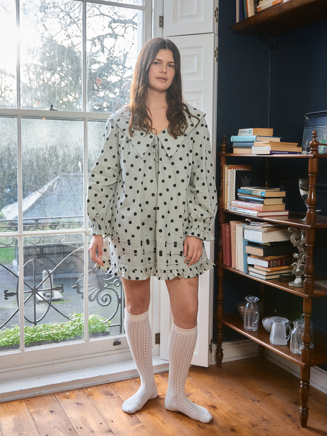 Leigh Dress - Mint Chip Dot