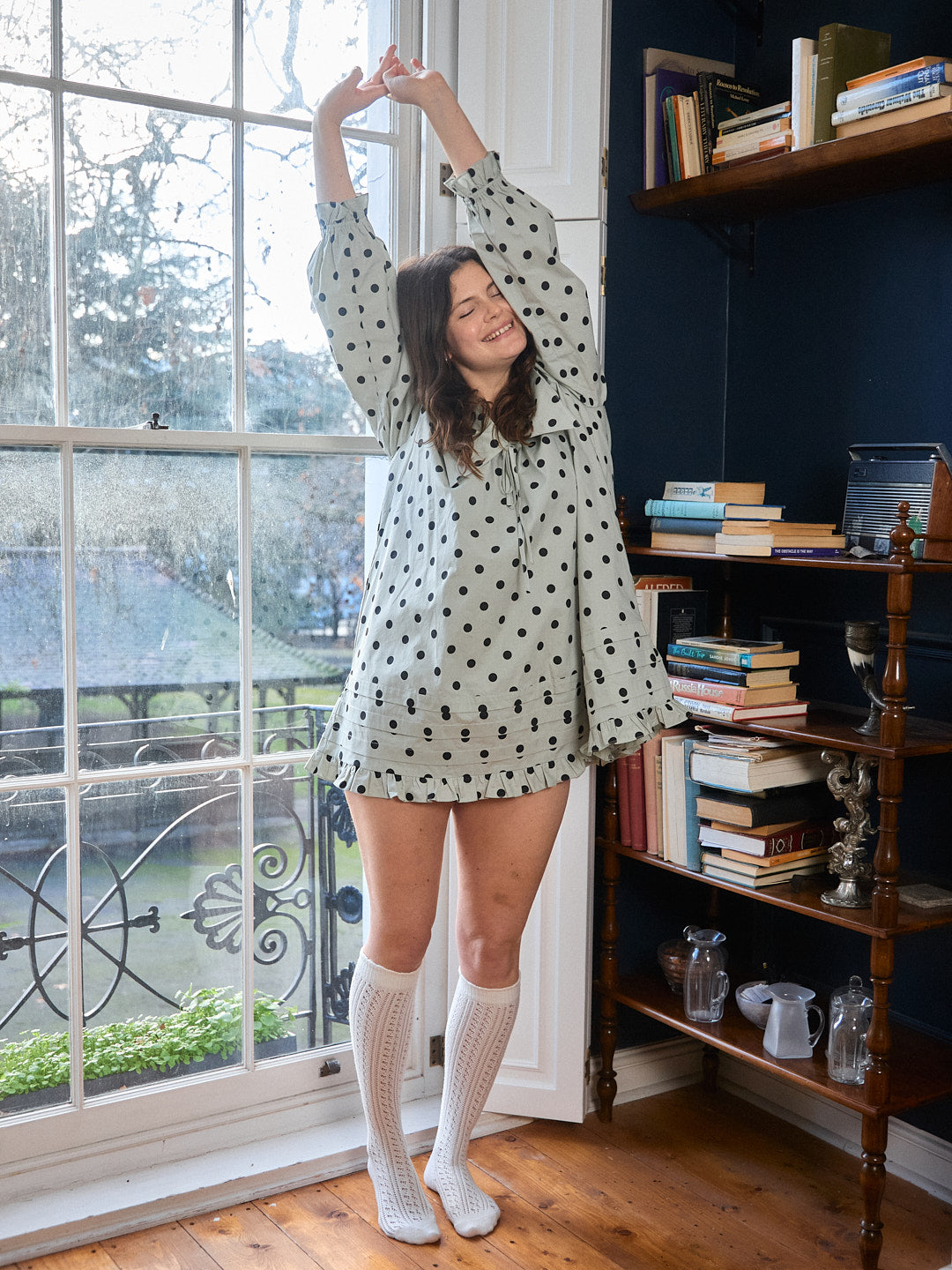 Leigh Dress - Mint Chip Dot