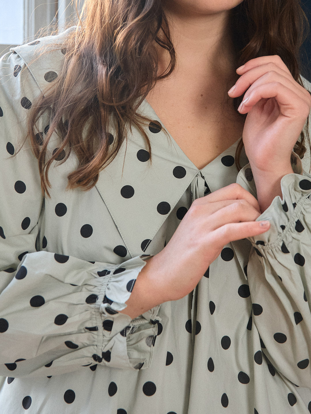 Leigh Dress - Mint Chip Dot