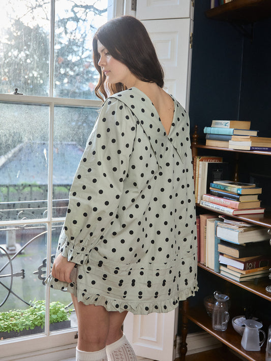 Leigh Dress - Mint Chip Dot