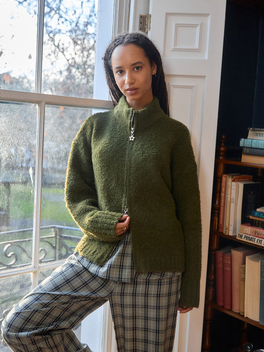 Gemma Zip Up - Moss