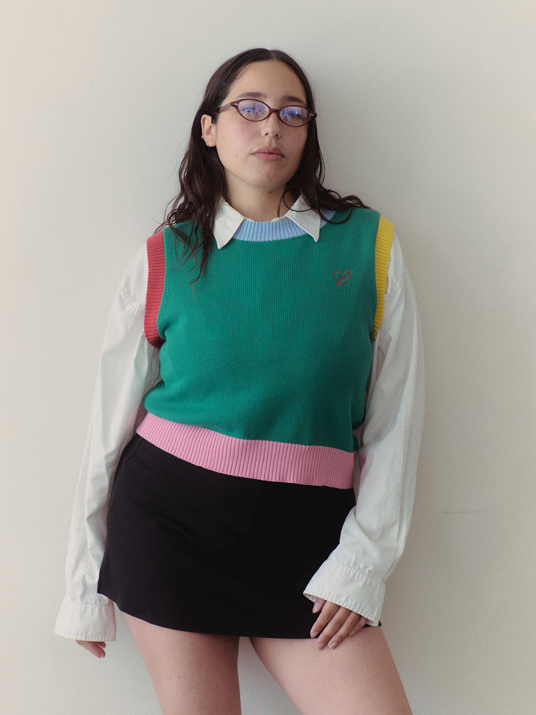 【THEAIRTOWN】 clueless check sk ♥2colors Quinn Sweater Vest - Colorblock – Lisa Says Gah