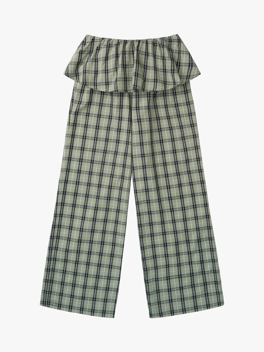 Renee Pant - Moss Plaid