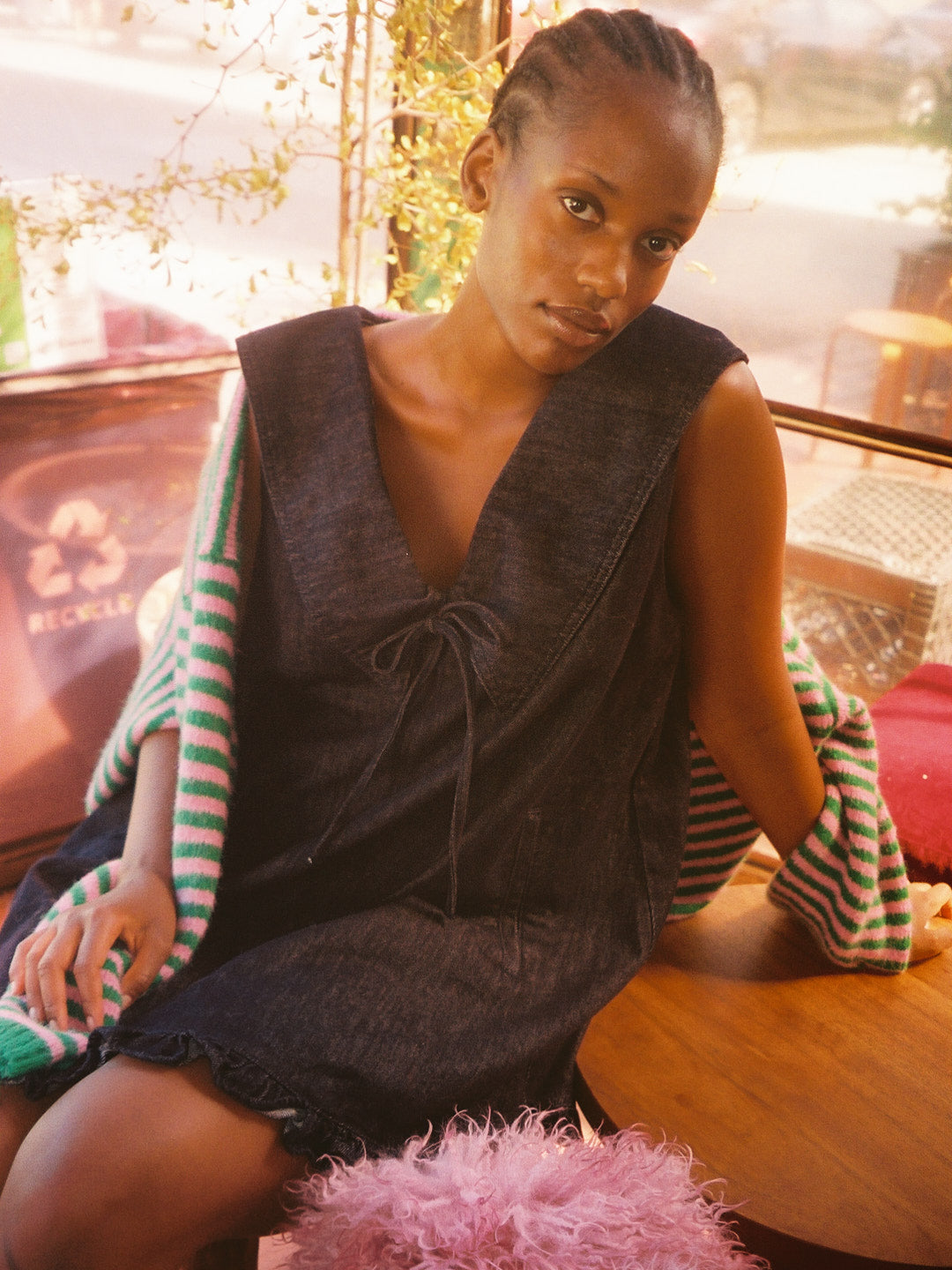 Jenny Mini Dress - Dark Wash Denim