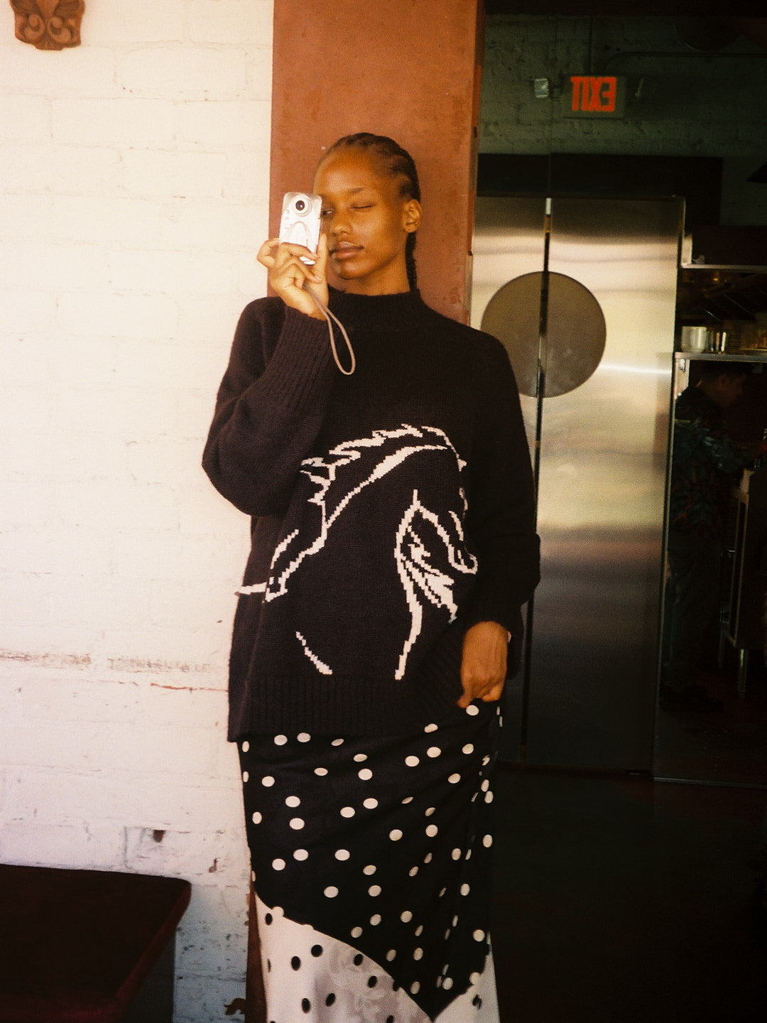 Louise Mockneck Sweater - Horses