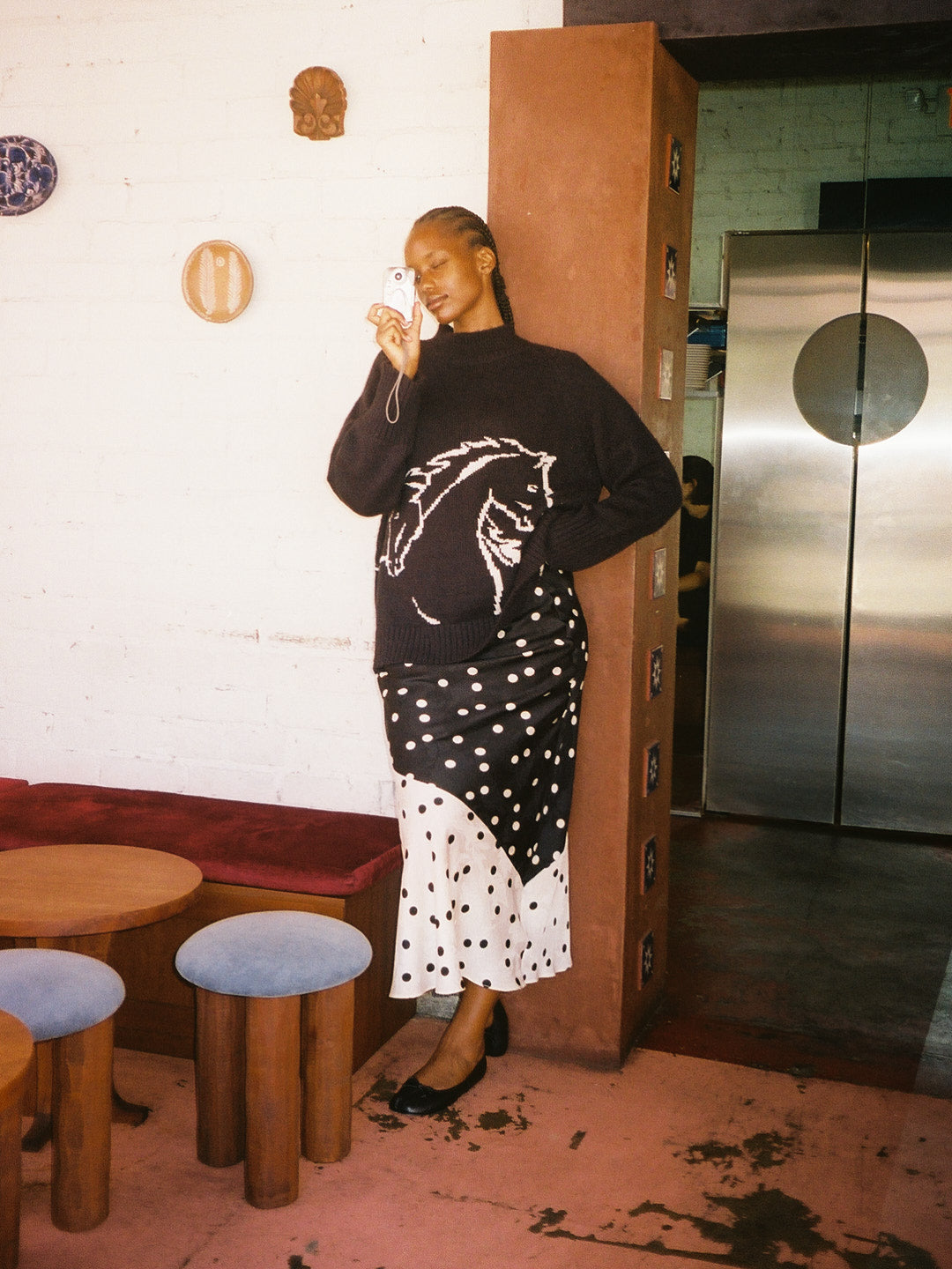 Louise Mockneck Sweater - Horses