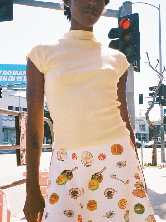 Gem Tee - Pale Yellow