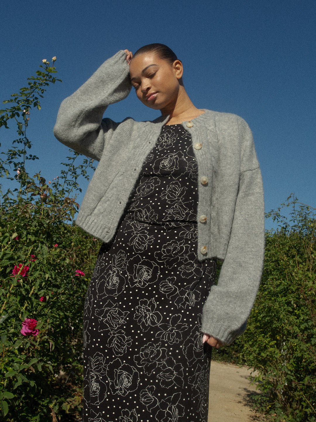 Maya Dress - Rose Dot Black