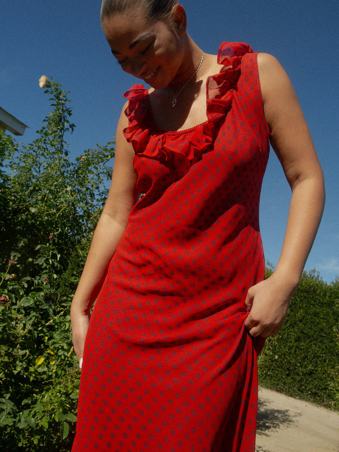 Dahlia Dress - Red Dot – Lisa Says Gah