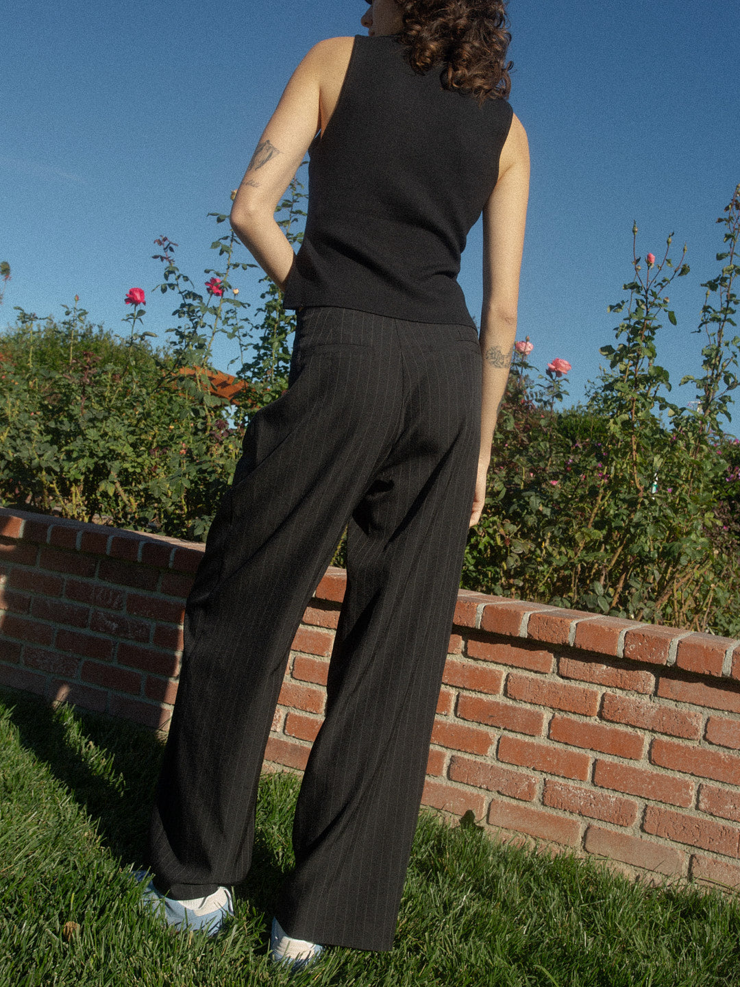 Margot Pant - Black Pinstripe