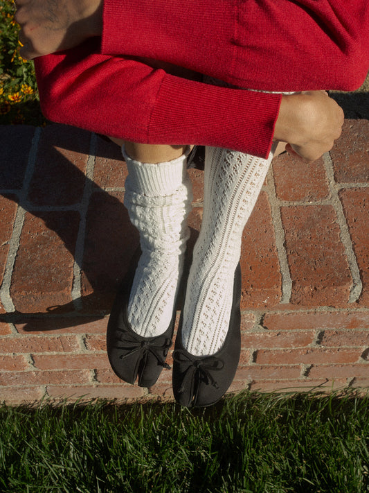 Mason Ballet Flat - Black Satin